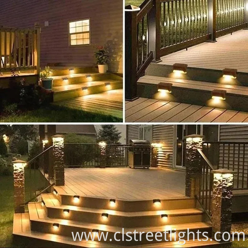 Outdoor Solar Deck Lights Waterproof LED Steps Fences Courtyards Terraces and Passages Light